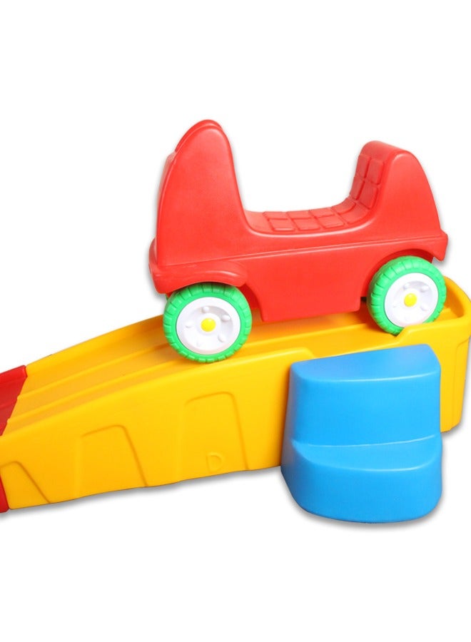 JSAITOYS Kindergarten Pulley Track Toy Children Slide Block Three-Stage Scooter Baby Balance Sliding Car  - Image 2