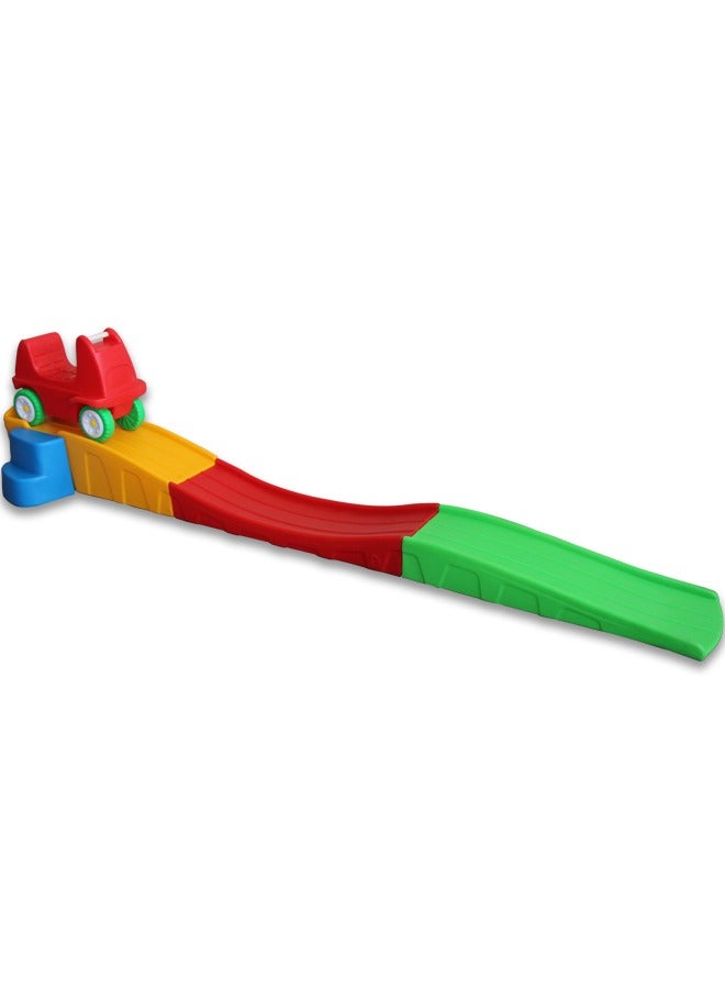 JSAITOYS Kindergarten Pulley Track Toy Children Slide Block Three-Stage Scooter Baby Balance Sliding Car  - Image 4