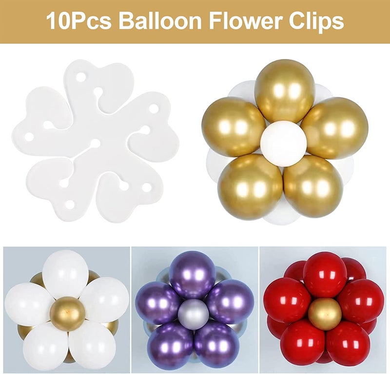 TOYXE Nylon Reusable Balloon Decoration Accessories Combo Of Flower Clips Glue Dot Tape And Arch Making Strip Set Of 14 Pcs, Multicolour - Image 3