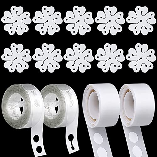 TOYXE Nylon Reusable Balloon Decoration Accessories Combo Of Flower Clips Glue Dot Tape And Arch Making Strip Set Of 14 Pcs, Multicolour - Image 1
