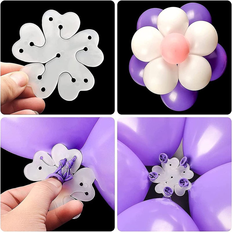 TOYXE Nylon Reusable Balloon Decoration Accessories Combo Of Flower Clips Glue Dot Tape And Arch Making Strip Set Of 14 Pcs, Multicolour - Image 4