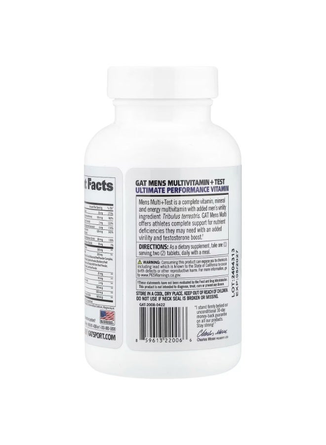 جي أيه تي سبورت جات سبورت للرجال، ملتي+تيست، 60 قرصًا | فيتامينات متعددة عالية الفعالية للرجال النشيطين، تدعم هرمون التستوستيرون وتعزز المناعة - Image 5
