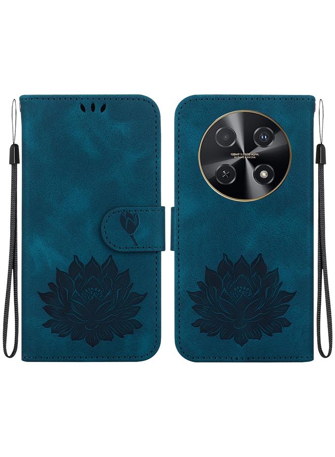 Zaboon Case For Huawei nova 12i Lotus Embossed Leather Phone Case - Image 1