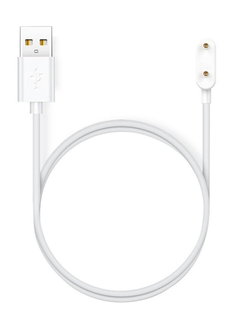 بالطبع! إليك الترجمة الدقيقة والواضحة للعنوان إلى اللغة العربية، مع الحفاظ على ترتيب الأجهزة المتوافقة ووضوح الوظيفة:  كابل شحن USB بطول 1 متر لساعة هواوي ووتش فيت الجديدة/2/3/4/4 برو، وسوار هواوي باند 10/9/8/7/6/6 برو، وسوار هونر باند 9/8/7/6/6 برو، وهواوي 5X/5 برو/4X/4 برو — كابل شاحن إضافي لأجهزة الساعات الذكية مع دوك الشحن - Image 1