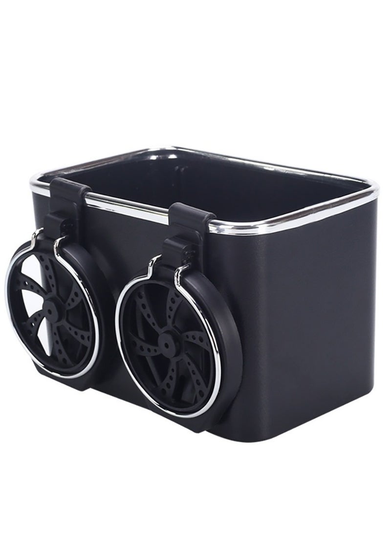 Generic Car Console Organizer Multi-functional Armrest Storage Box Water Cup Holder Cartoon Hanging Handrail Box Cover  - Image 1