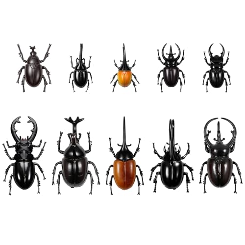 Bbiamsleep 10pcs Beetle Figurine Realistic Beetles Figure Models Garden Animal Simulated Beetle Figures - Image 1