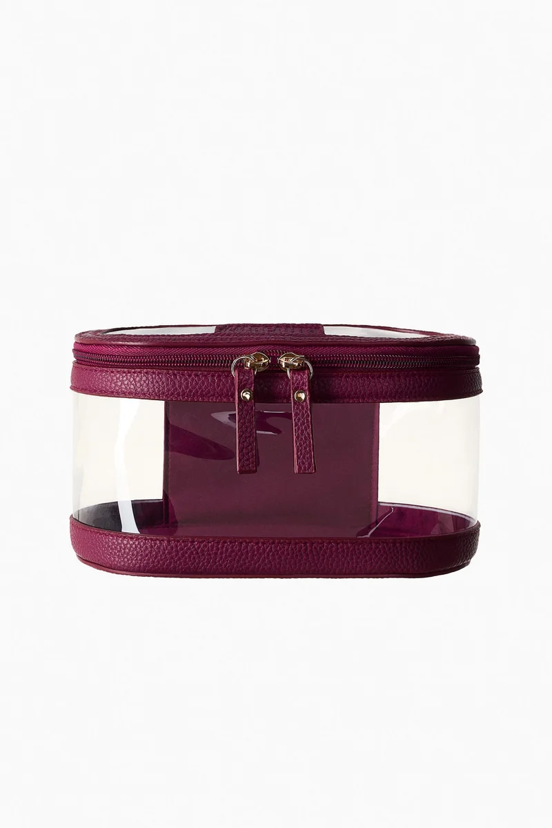 اتش اند ام حقيبة مكياج بيضاوية