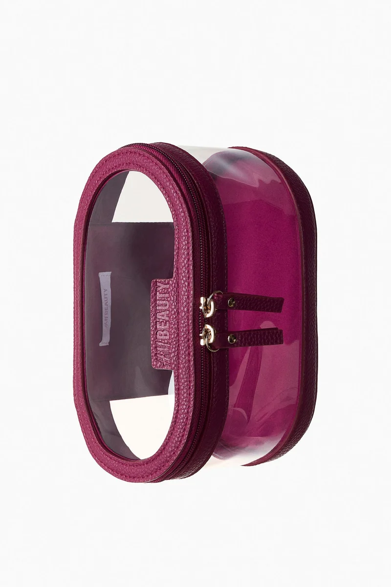 اتش اند ام حقيبة مكياج بيضاوية