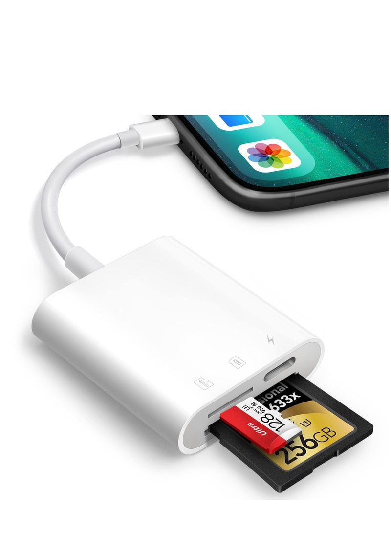 Arabest - SD Card Reader for iPhone iPad,Oyuiasle Trail Game Camera SD Card Reader Viewer,Memory Card Reader Adapter with SD & MicroSD Card Slots,Plug and Play Brand: Oyuiasle - Image 1