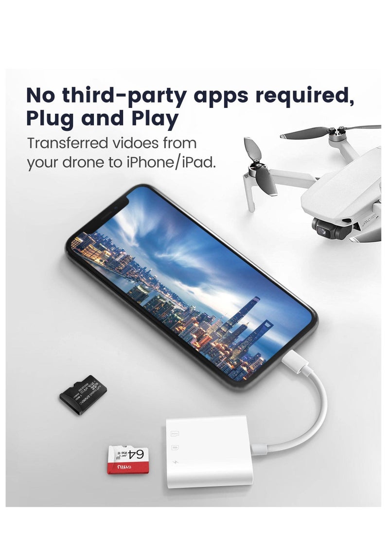Arabest - SD Card Reader for iPhone iPad,Oyuiasle Trail Game Camera SD Card Reader Viewer,Memory Card Reader Adapter with SD & MicroSD Card Slots,Plug and Play Brand: Oyuiasle - Image 1