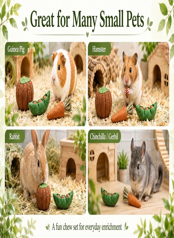 HERCOCCI Bunny Tunnel, Collapsible Rabbit Toys Hideout Tunnels & Tubes with Chew Toy Set for Guinea Pigs, Chinchillas, Ferrets and Small Pets - Image 5