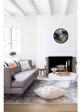 Naturel Naturel Wall Clock With Glass For Home - Chai Tea Printed (10 Inch) - Analog, Multicolor  - Image 4