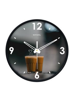 Naturel Naturel Wall Clock With Glass For Home - Chai Tea Printed (10 Inch) - Analog, Multicolor  - Image 1