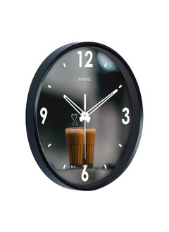 Naturel Naturel Wall Clock With Glass For Home - Chai Tea Printed (10 Inch) - Analog, Multicolor  - Image 2