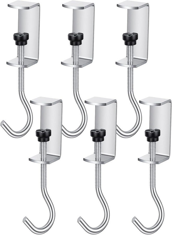 Guojanfon 6 Pcs Adjustable Table Hooks for Hanging Bags, Heavy Duty Metal Backpack Hooks for Desk - Image 1