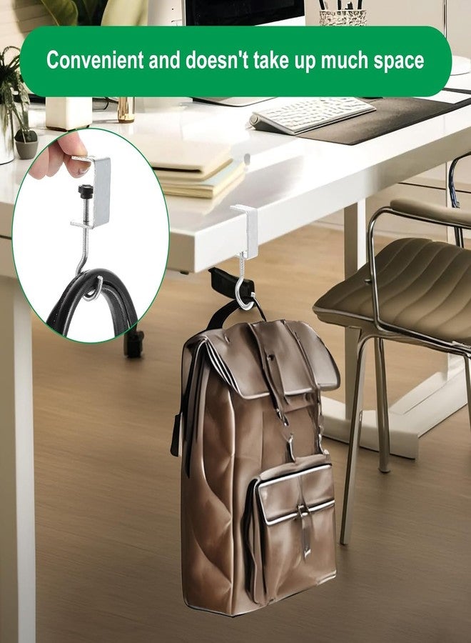 Guojanfon 6 Pcs Adjustable Table Hooks for Hanging Bags, Heavy Duty Metal Backpack Hooks for Desk - Image 5