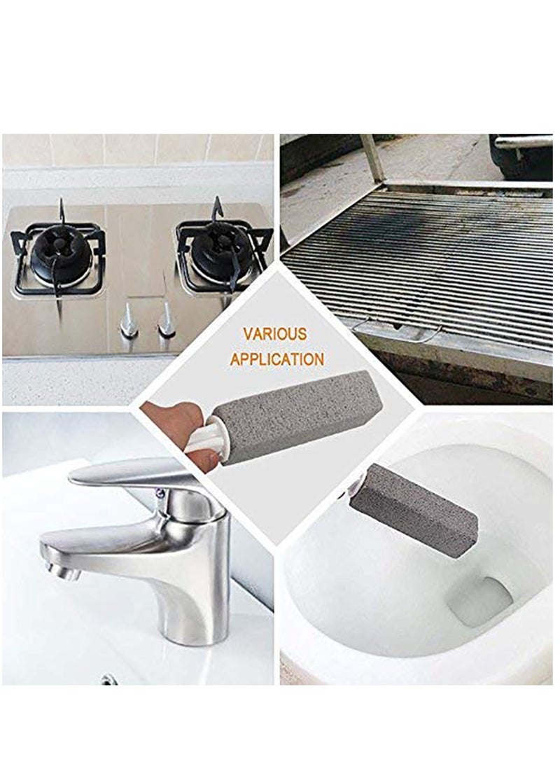 Excefore 4 Pack Pumice Cleaning Stone with Handle, Toilet Bowl Ring Remover Cleaner Brush Stains and Hard Water Ring Remover Rust Grill Griddle Cleaner - Image 4