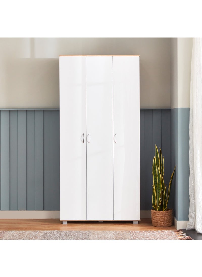Home Box Capri 44-Pair Tall Shoe Cabinet With 3 Doors Engineered Wood White Beige 20 Shelves 37 x 189 x 90 cm  - Image 3