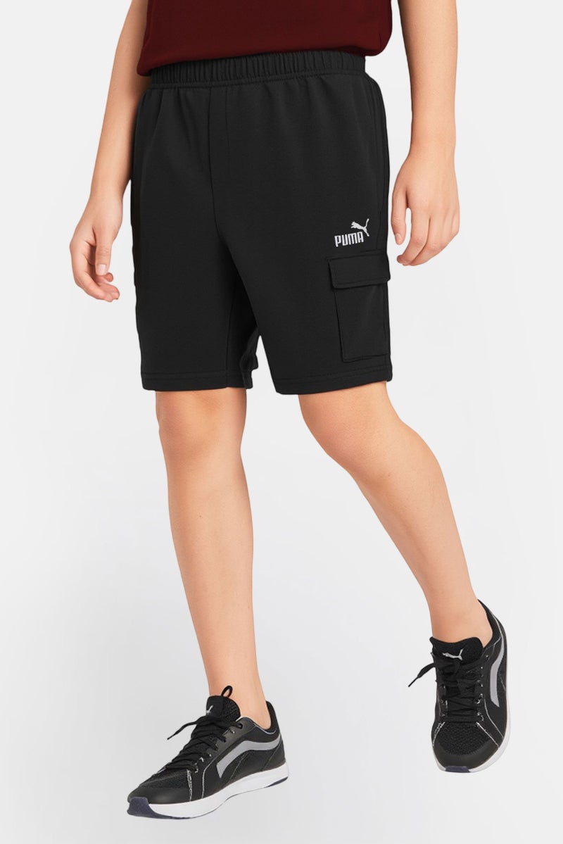 PUMA Kids Boy Sportswear Fit Training Shorts, Black - Image 1