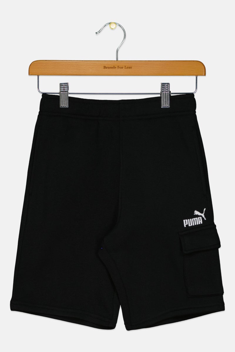 PUMA Kids Boy Sportswear Fit Training Shorts, Black - Image 3