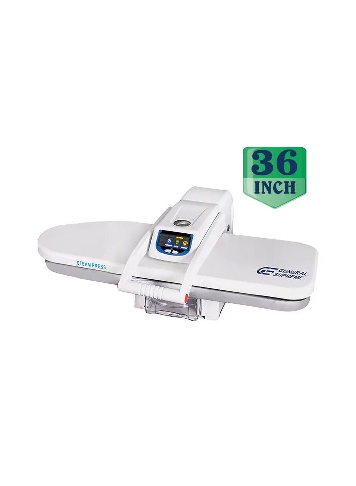 جنرال سوبريم كاوية بخار كبس، 36 انش ، مع حامل(ستاند)، 1600 واط، ابيض