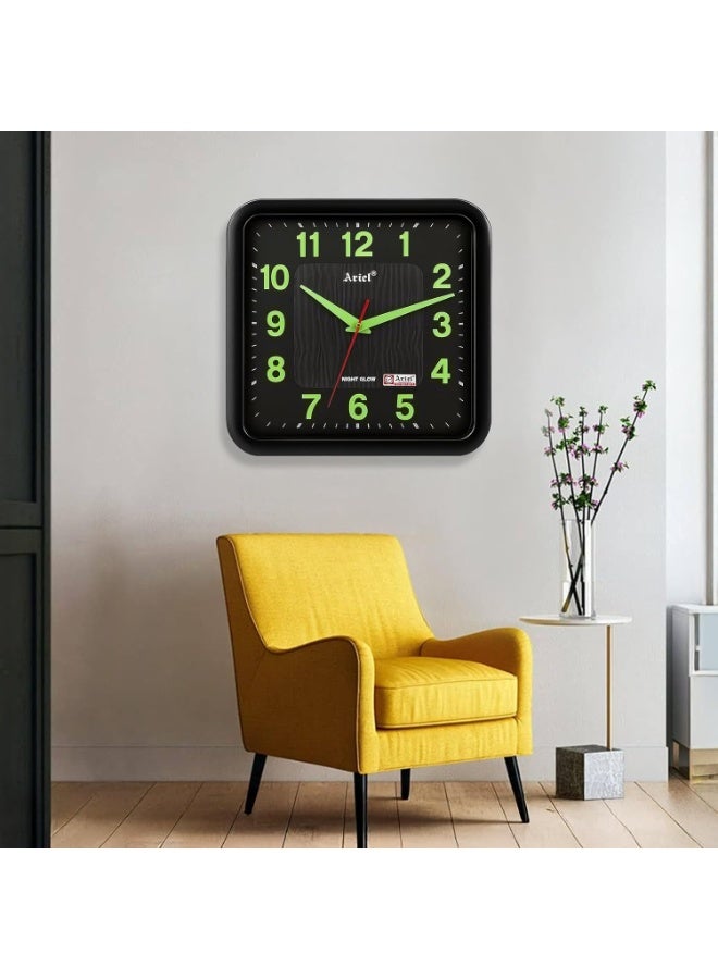 Ariel ساعة حائط أنالوج كواتز A1491 NG بحركة هادئة وتصميم حديث بسيط - Image 2