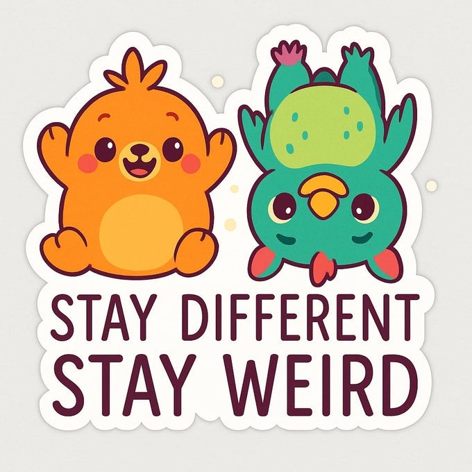 FUNNY CARTOON VINYL DECAL DECOR WALL BUMPER LAPTOP STICKER