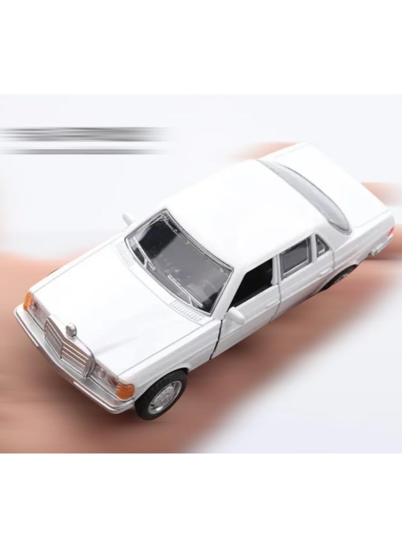 Old Metal Sedan Model Toy Car White Color Realistic Simulation Size 1:32 A Beautiful Looking Classic Car Useful For Playing Or Decorating The Room Or Office Or Placing It As A Decoration On The Shelves Of The Hair House Or Used By Professional Photographers For Advertisements Or Backgrounds Or Adding It Inside A Masterpiece Of An Old Popular Model Of Heritage - Image 2