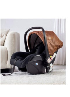LUCID SENA Luxury Baby Carseat with Canopy and Leather Cover from Lucid, Brown Color Model  - Image 2