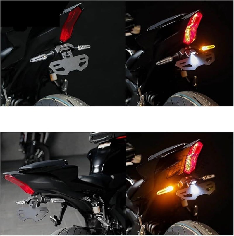 ياماها YZF MT07 FZ07 2024 دراجة نارية حامل لوحة ترخيص LED أنيق خلفي - Image 4