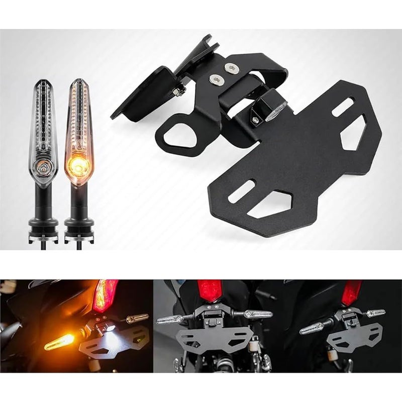 ياماها YZF MT07 FZ07 2024 دراجة نارية حامل لوحة ترخيص LED أنيق خلفي - Image 2