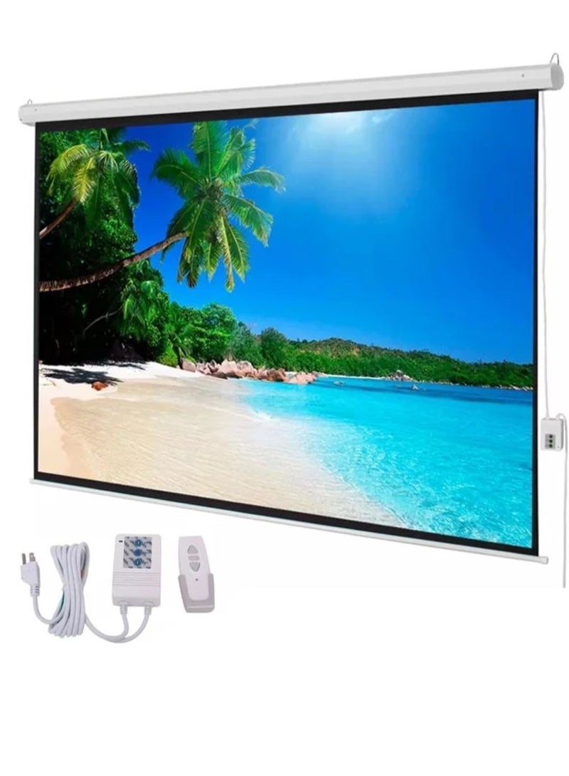 Teqnostore Electric display screen for the projector, measuring 240x240 cm, with a remote control - Image 1