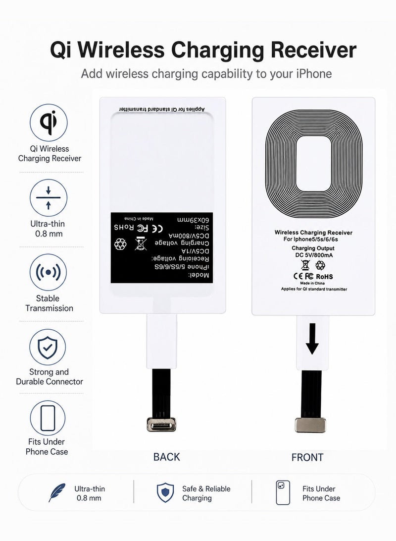 Qi Wireless Charging Receiver Patch for iPhone (Lightning Port) - Image 5