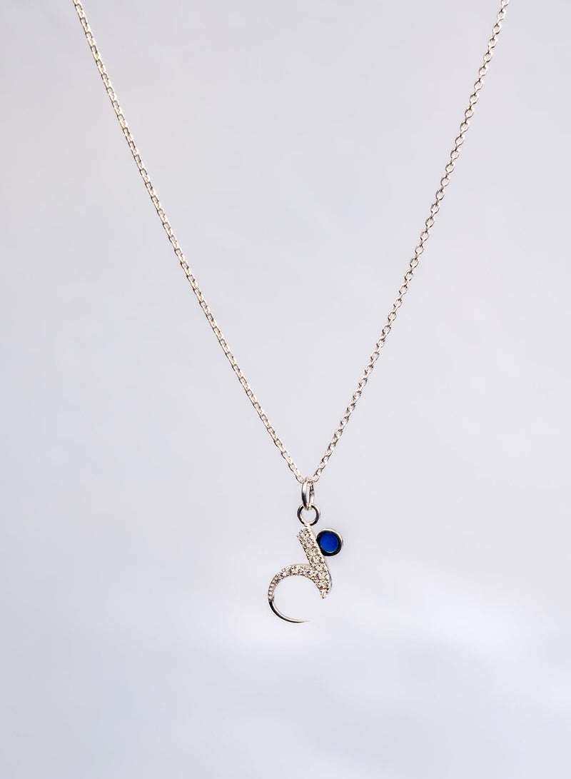 Kannan Jewels قلادة حرف عربي من كانان جواهر 925 فضة استرلينية - Image 3