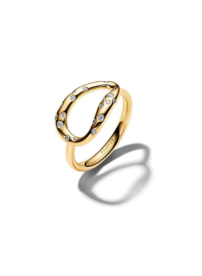 Organically Shaped Stone-Set Statement Ring