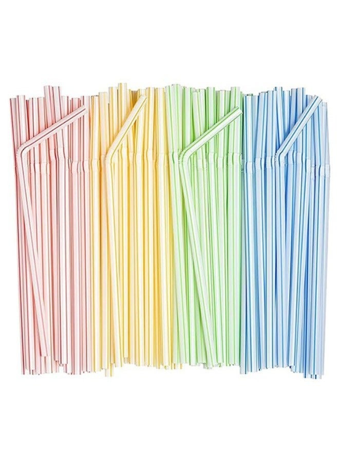 Halapack [50 PCS]Disposable Straw Colourful 8mm Drinking Straws Single Wrapped / Coloured Straw - Image 1