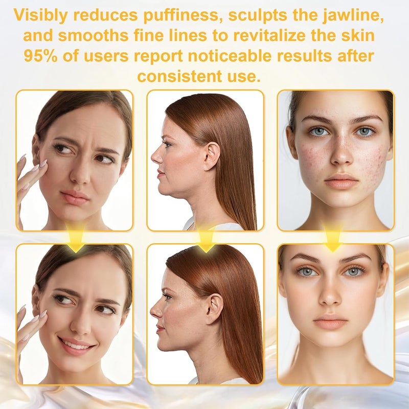 YOOJ ® Lymphatic Contour Face Brush, Facial Gua Sha Lymphatic Drainage Massager for Lifting & Sculpting, with 9-Level Heating, Massage & Vibration Adjustment for Double Chin, Jawline and Puffiness - Image 5