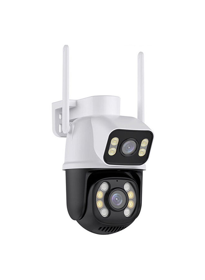 O Ozone كاميرا مراقبة خارجية تعمل بتقنية واي فاي، 2.4 جيجا هرتز، كاميرا مزدوجة الشاشة بدقة 5 ميجا بكسل مع تتبع تلقائي، واكتشاف الإنسان، ورؤية ليلية ملونة، وصوت ثنائي الاتجاه - أسود - Image 1