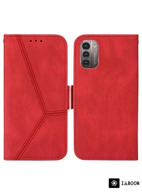 Protective Case For Nokia G21 / G11 Embossing Stripe RFID Leather