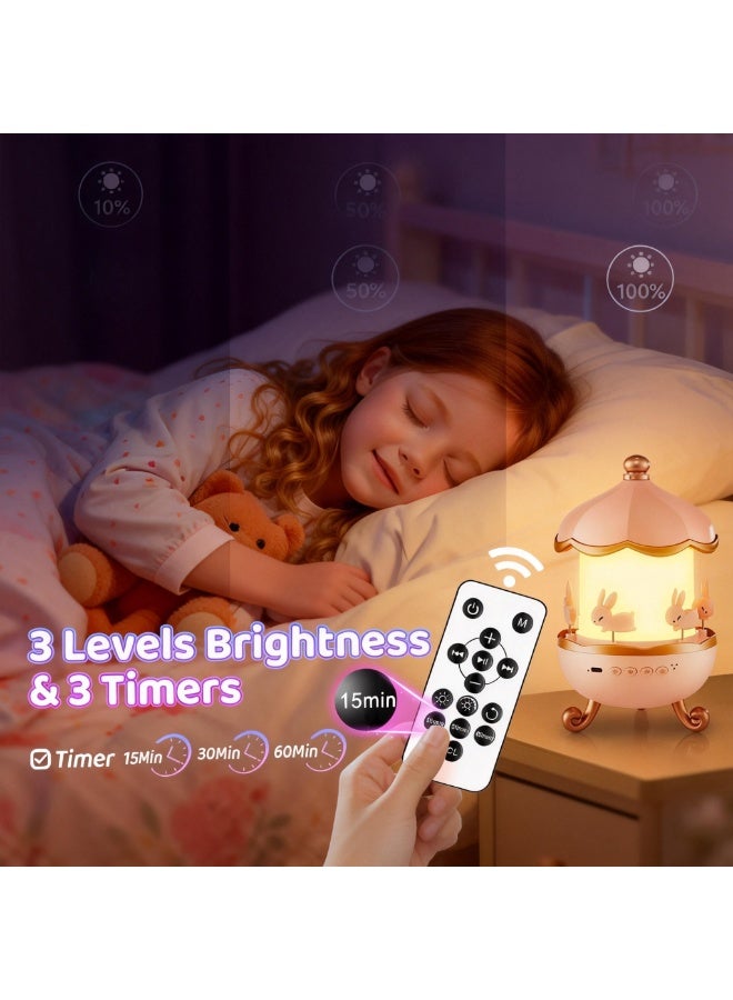 مصباح عرض ليلي متعدد الوظائف للأطفال - إضاءة دوارة مع موسيقى ومؤقت - رفيق النوم المثالي لغرف الأطفال - Image 4