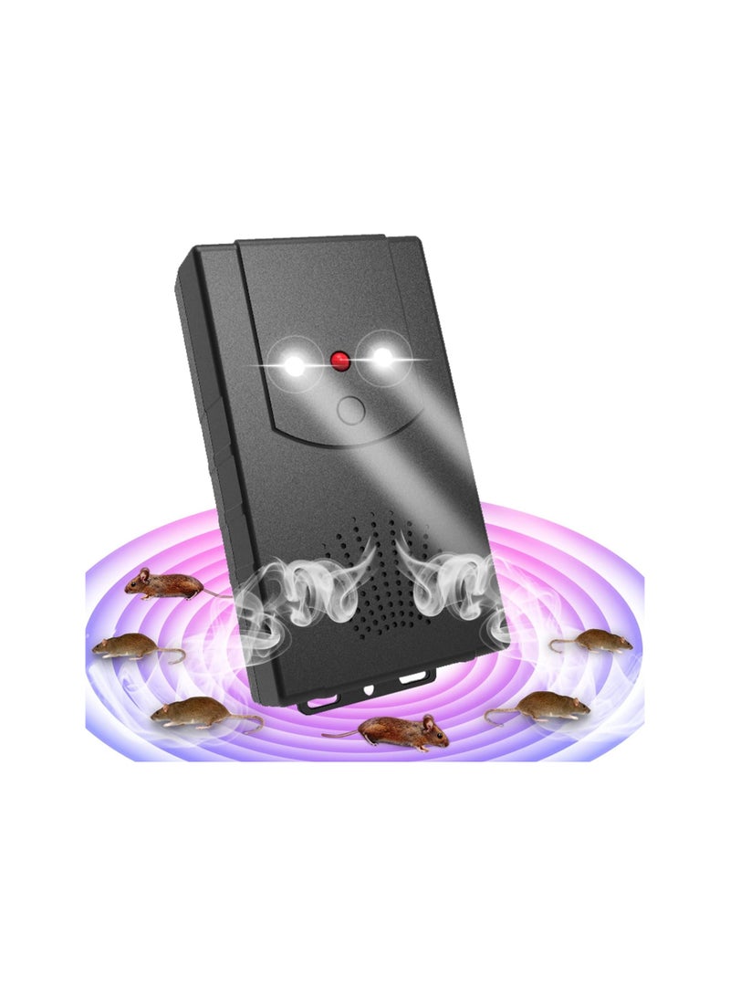 إسكدنيا مولد صوتي للطرد الفأر تحت غطاء المحرك، مع ضوء فلاش و3 طرق لتزويد الطاقة، 2023 أحدث طرد الفئران والجرذان من سيارات الشاحنات والمحركات والمخازن والعلية، آمن بالموجات فوق الصوتية - Image 1