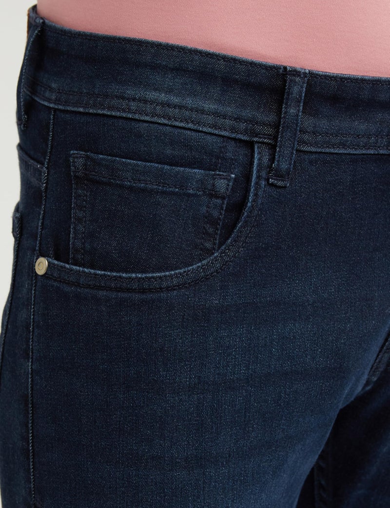Peter England Men's Skinny Jeans (PJDNPSKP929007_Navy_32) | Rise Style: Mid Rise - Image 3