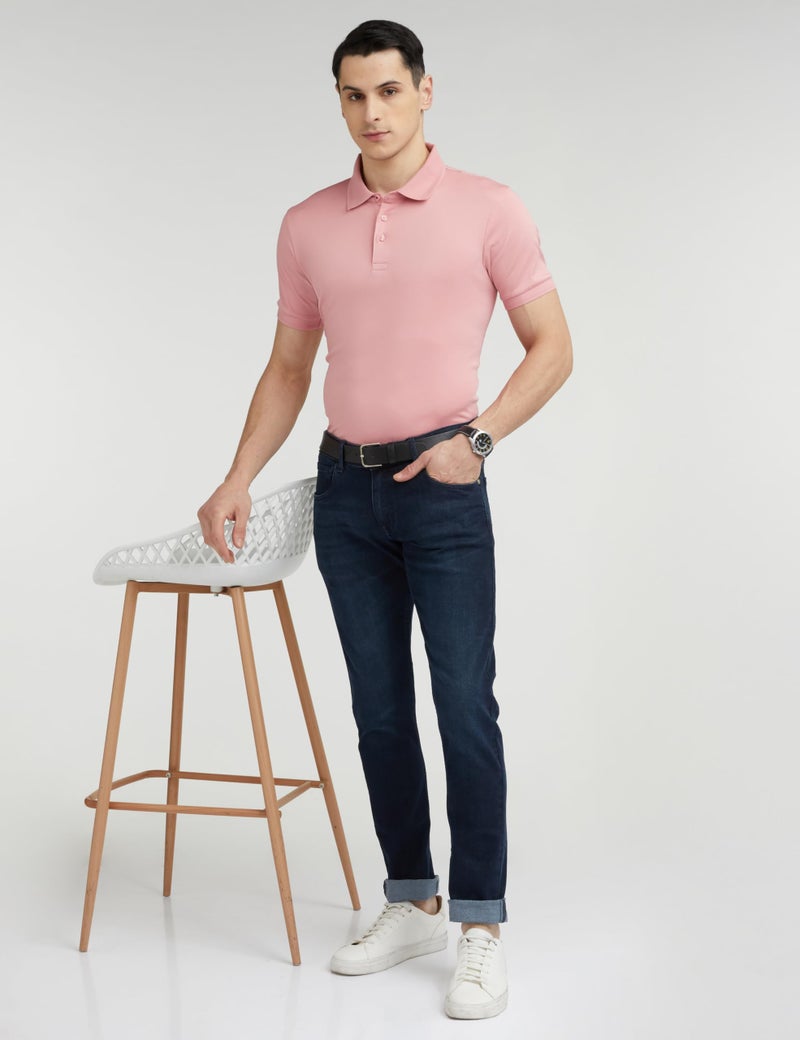 Peter England Men's Skinny Jeans (PJDNPSKP929007_Navy_32) | Rise Style: Mid Rise - Image 2