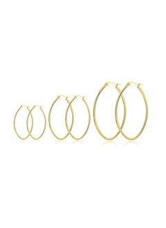 Fayrouz Jewellery Fayruz Jewelry Titanium Steel Geometric Gold Earrings for Men Women Hypoallergenic Huggie Hoop Earrings Set for Cartilage Piercing Suitable for All Occasions  - Image 1