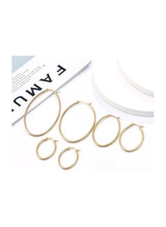 Fayrouz Jewellery Fayruz Jewelry Titanium Steel Geometric Gold Earrings for Men Women Hypoallergenic Huggie Hoop Earrings Set for Cartilage Piercing Suitable for All Occasions  - Image 5