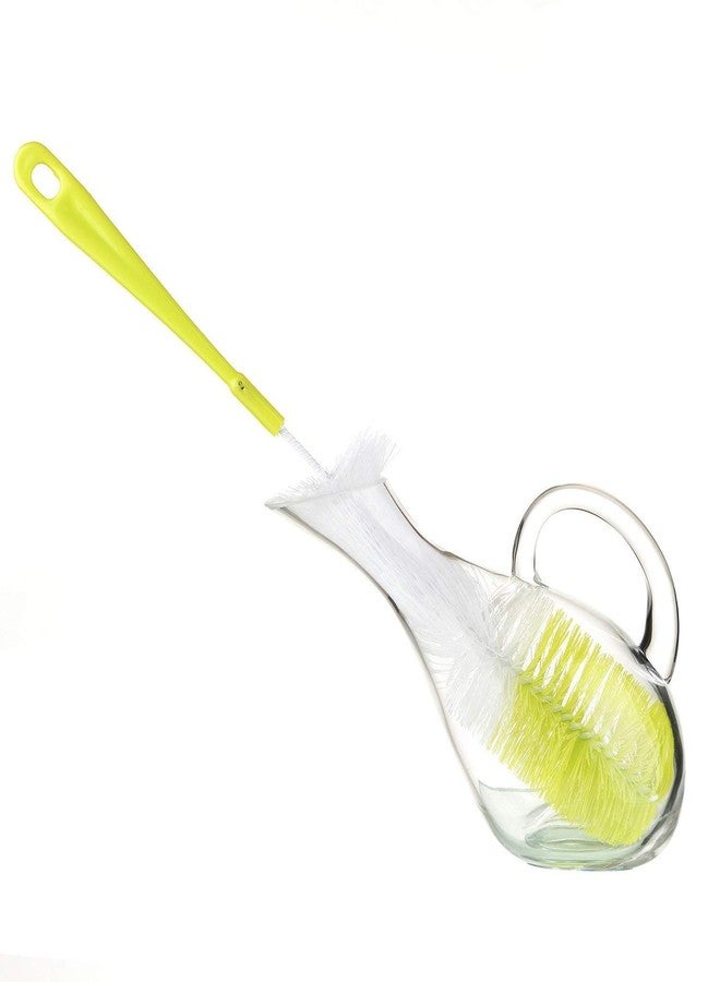 INKulture Cleaning Nylon Brush 16" Long x 2.17" Extra Wide Cleaner for Washing Decanter, Thermos (Yellow) - Image 2