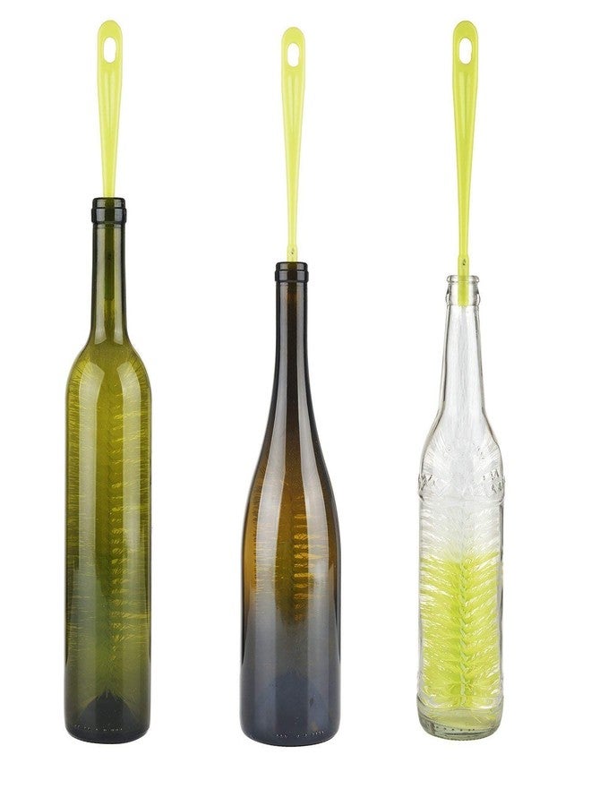 INKulture Cleaning Nylon Brush 16" Long x 2.17" Extra Wide Cleaner for Washing Decanter, Thermos (Yellow) - Image 1