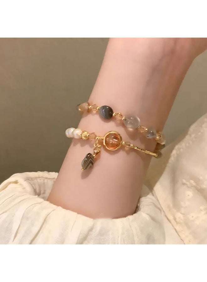 Goolsky Elegant Boho-Chic Imitation Jade Bead Bracelet with Synthetic December Birthstones for Women - Stylish Fashion Accessory Perfect for Banquets, Parties, and Holiday Gifts - Universal Fit for All Seasons - Image 5