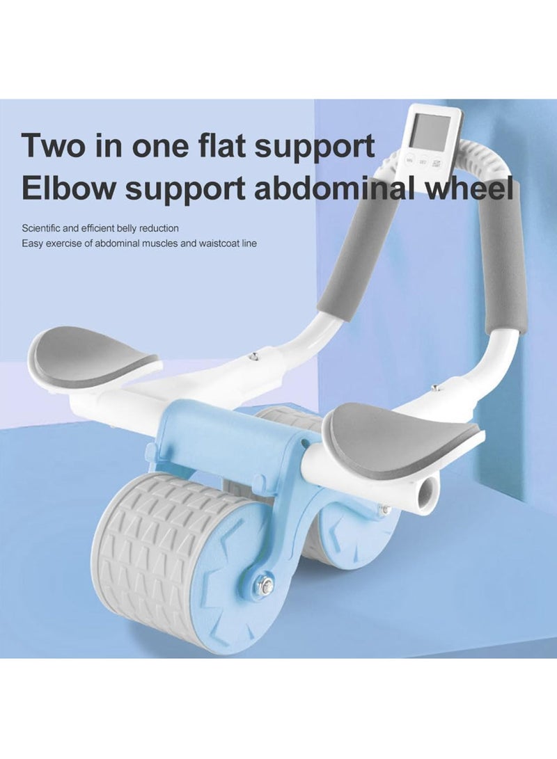 Rock Pow 2023 New with timer Ab Abdominal Exercise Roller Elbow Support abs roller wheel core exercise equipment Automatic Rebound Abdominal Wheel - Image 2