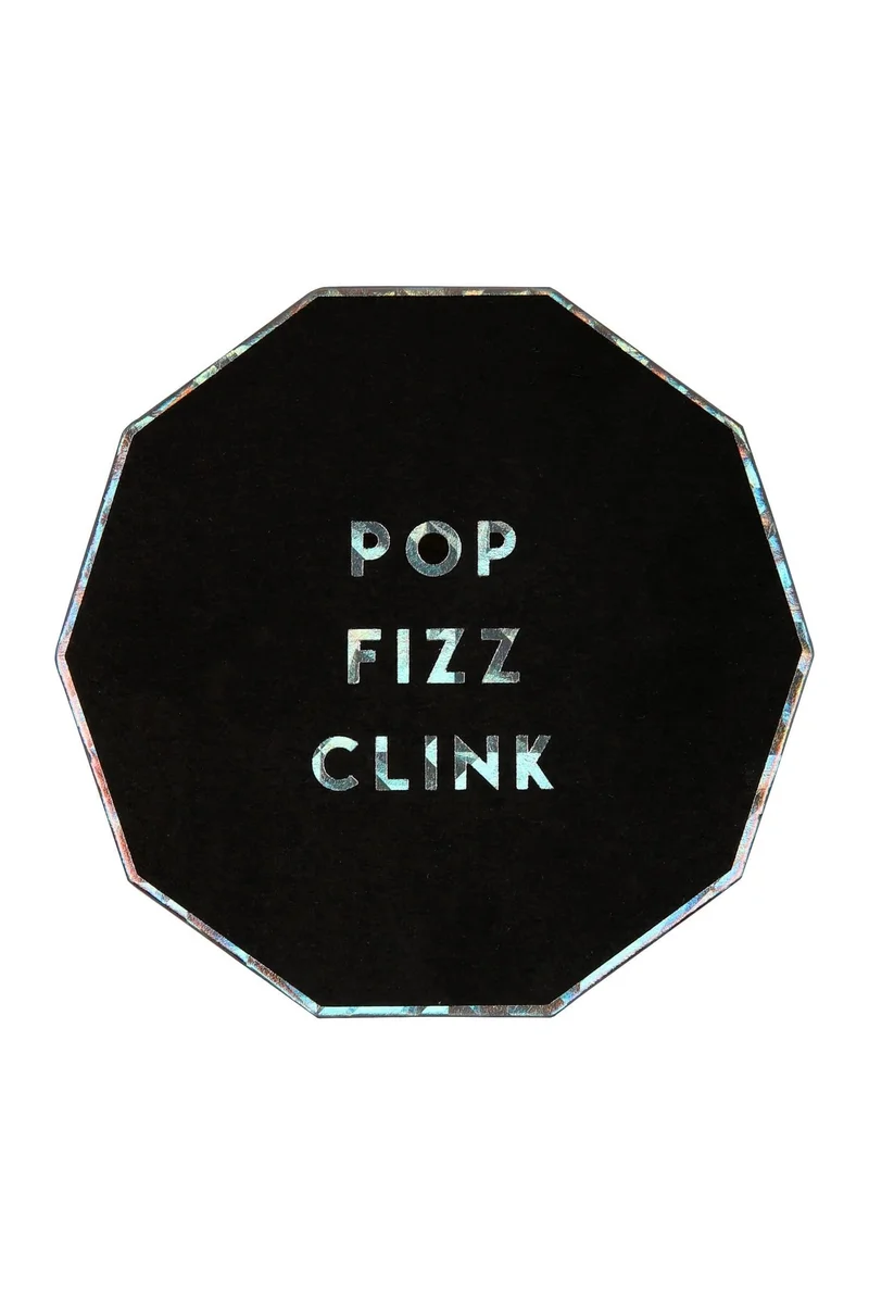Meri Meri Black Holographic Coasters